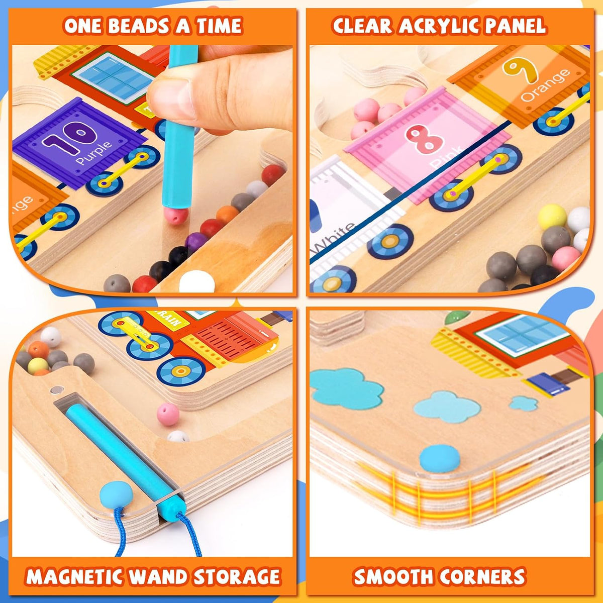 Ice Cream Magnetic Color and Number Maze - Magnet Toys - Train - image 4