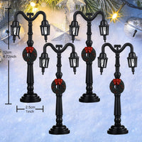 Mudder 12 Pcs Christmas Miniature Village Lamp Post Light - Artsy / 12 - image 3