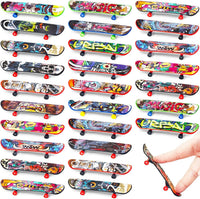 Woozettn mini finger skateboards, 50 small plastic boards in assorted designs