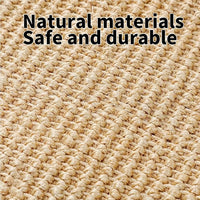 PODOO Bunny Scratch Pads, Sisal Rabbit Scratching Pad, Natural Rabbit Resting Mats for Cages, Forage Grass Mat Indoor Essentials Accessories for Guinea Pig Cat (2Pcs, 15.7x11.8 inches)