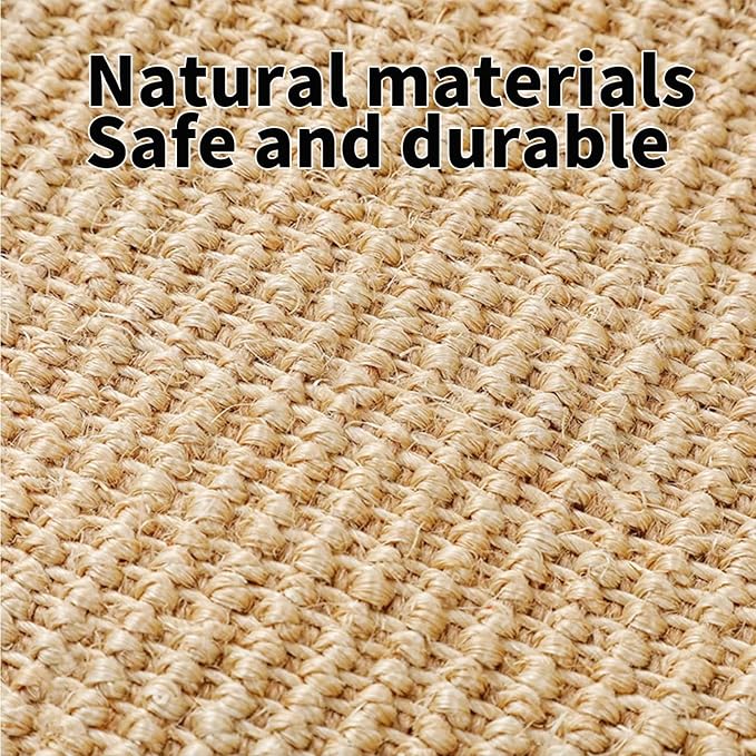 PODOO Bunny Scratch Pads, Sisal Rabbit Scratching Pad, Natural Rabbit Resting Mats for Cages, Forage Grass Mat Indoor Essentials Accessories for Guinea Pig Cat (2Pcs, 15.7x11.8 inches)