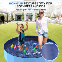 47'' Foldable Dog Pet Bath Pool, Heavy Duty Non-Slip Kiddie Pool - L - 47*12 IN - 90 Gal - image 3