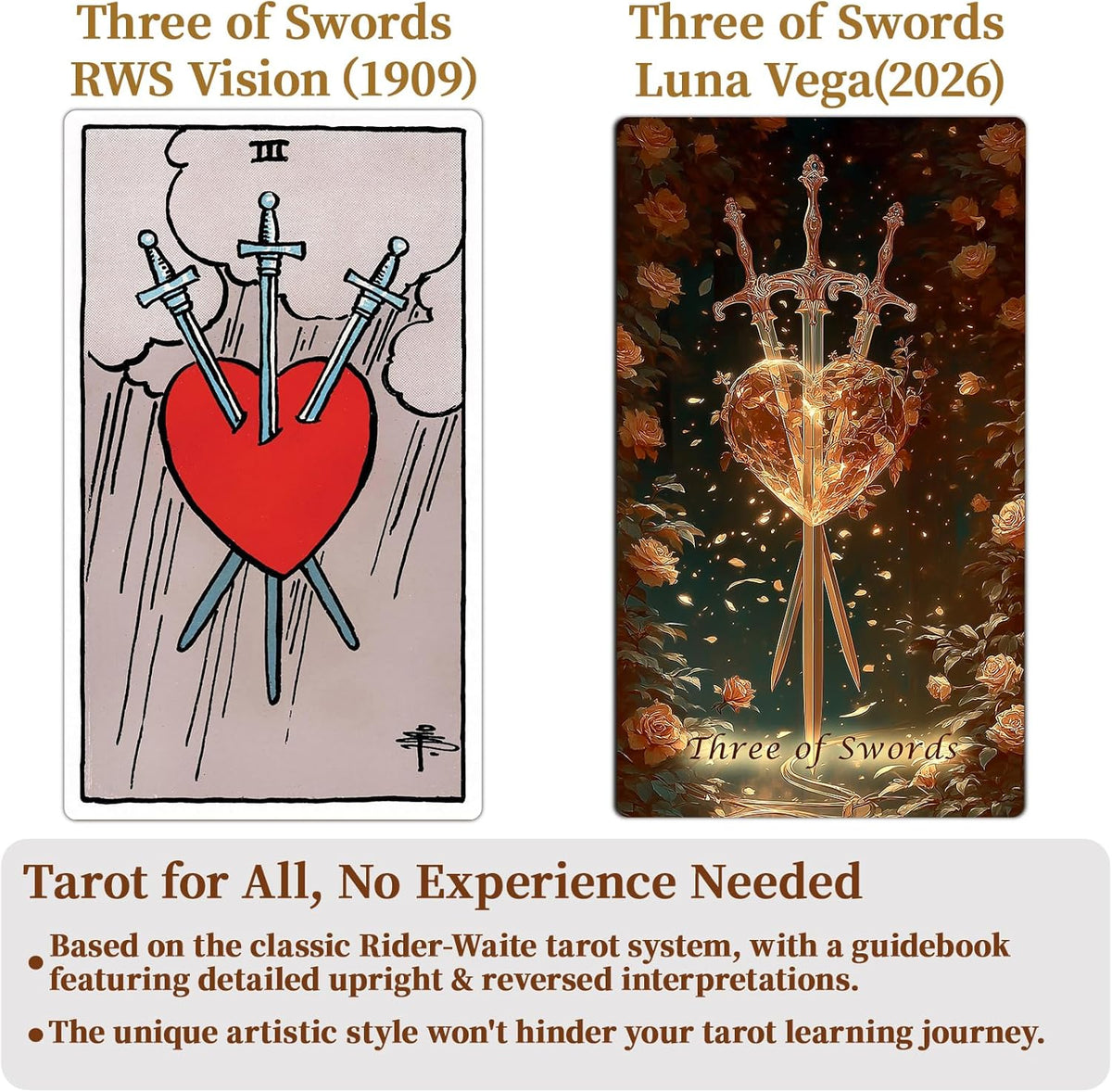 Ethereal Elves tarot cards with gold foil edges, guide book and botanical box - view 8
