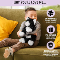 Bunny Microwavable & Weighted Stuffed Animals - Tuxedo Cat (Lying Down) - image 4