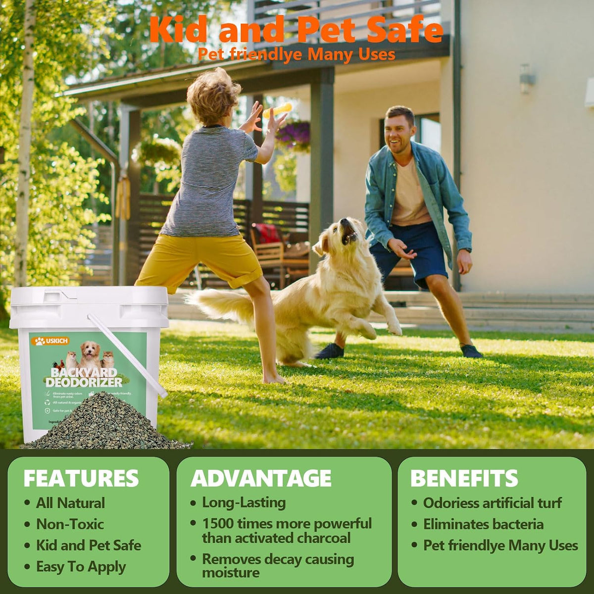 Backyard Deodorizer,10 lbs Yard Odor Eliminator,Eliminates Stool and Urine Odor on Potty - image 4
