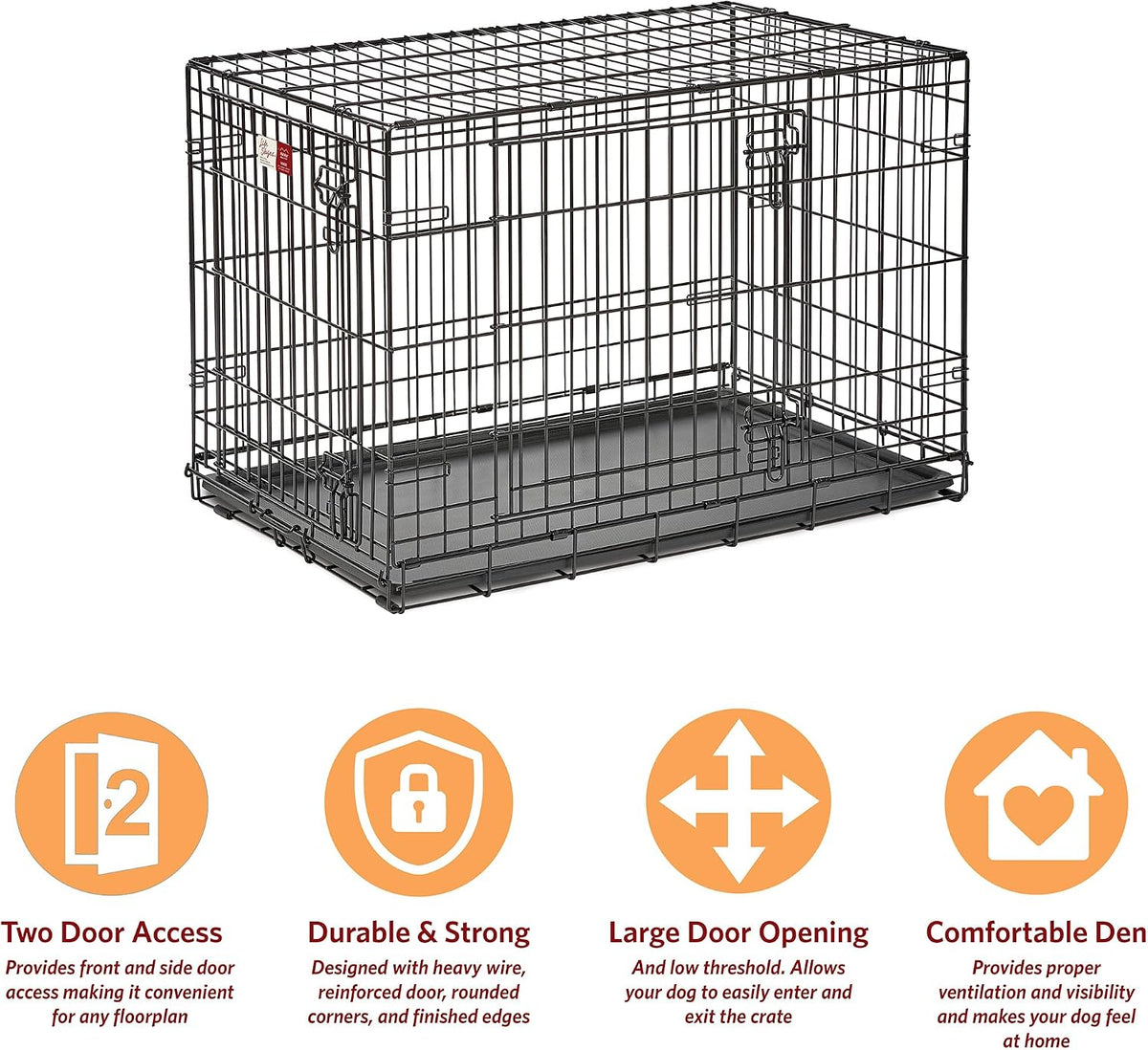 LifeStages by MidWest 36-Inch Double Door Crate, M-L Breeds - Double Door / Fits 36-inch Crate - image 3