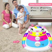 JOINBO inflatable shark pool cornhole board floating with 3 bean bags - view 12