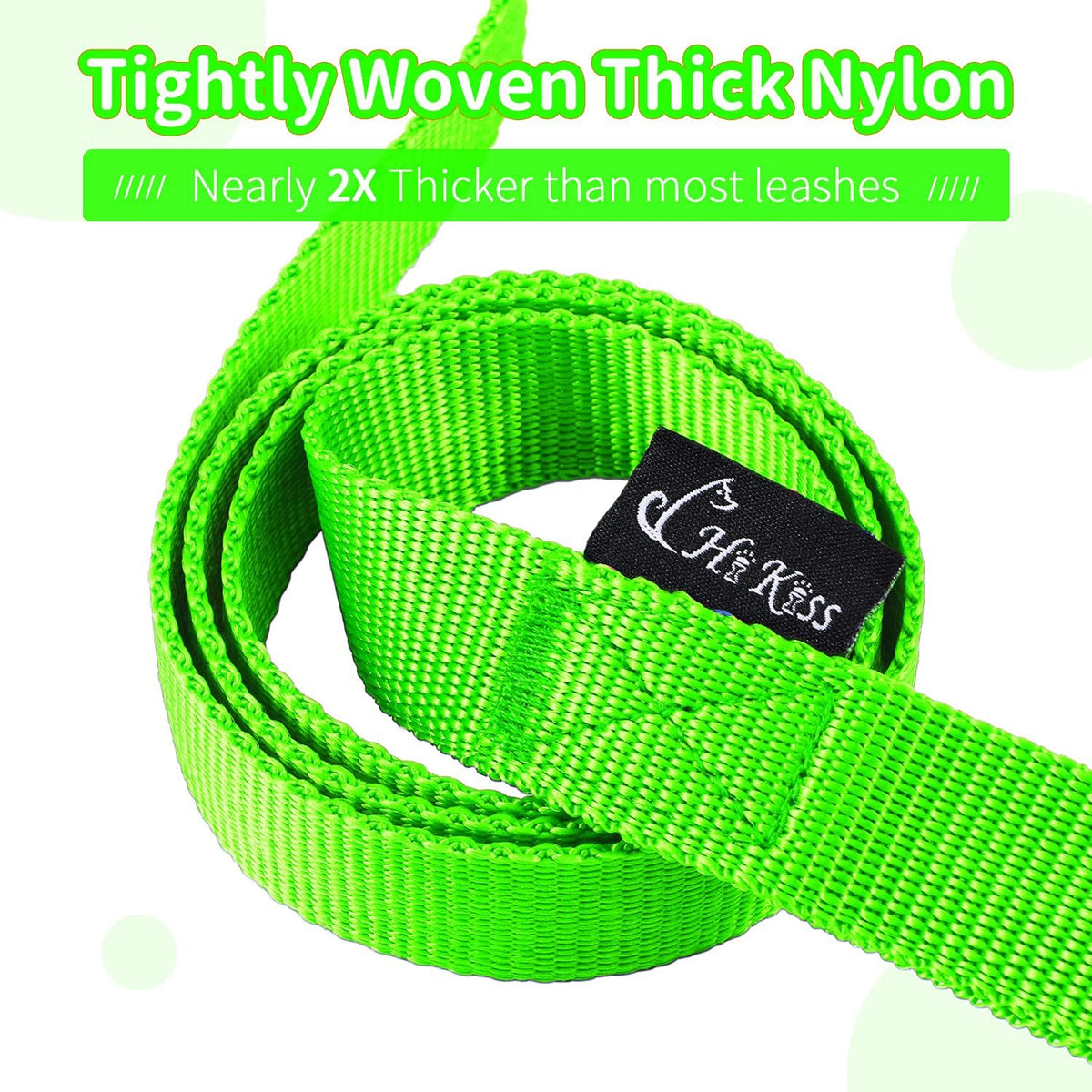 Hi Kiss Dog/Puppy Obedience Recall Training Agility Lead - 50 Feet / T5:Large Dog Thicken green - image 2
