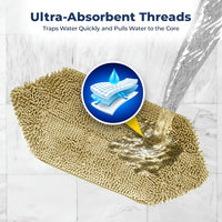 Muddy Mat Doggy Dryer, Highly Absorbent Microfiber Washable Dog Shammy Quick Drying Towel Absorber - 15"x38" / Beige - image 3