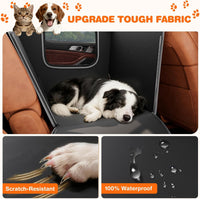 njnj Half Dog Car Seat Cover for Back Seat - Black with Mesh Window - image 3