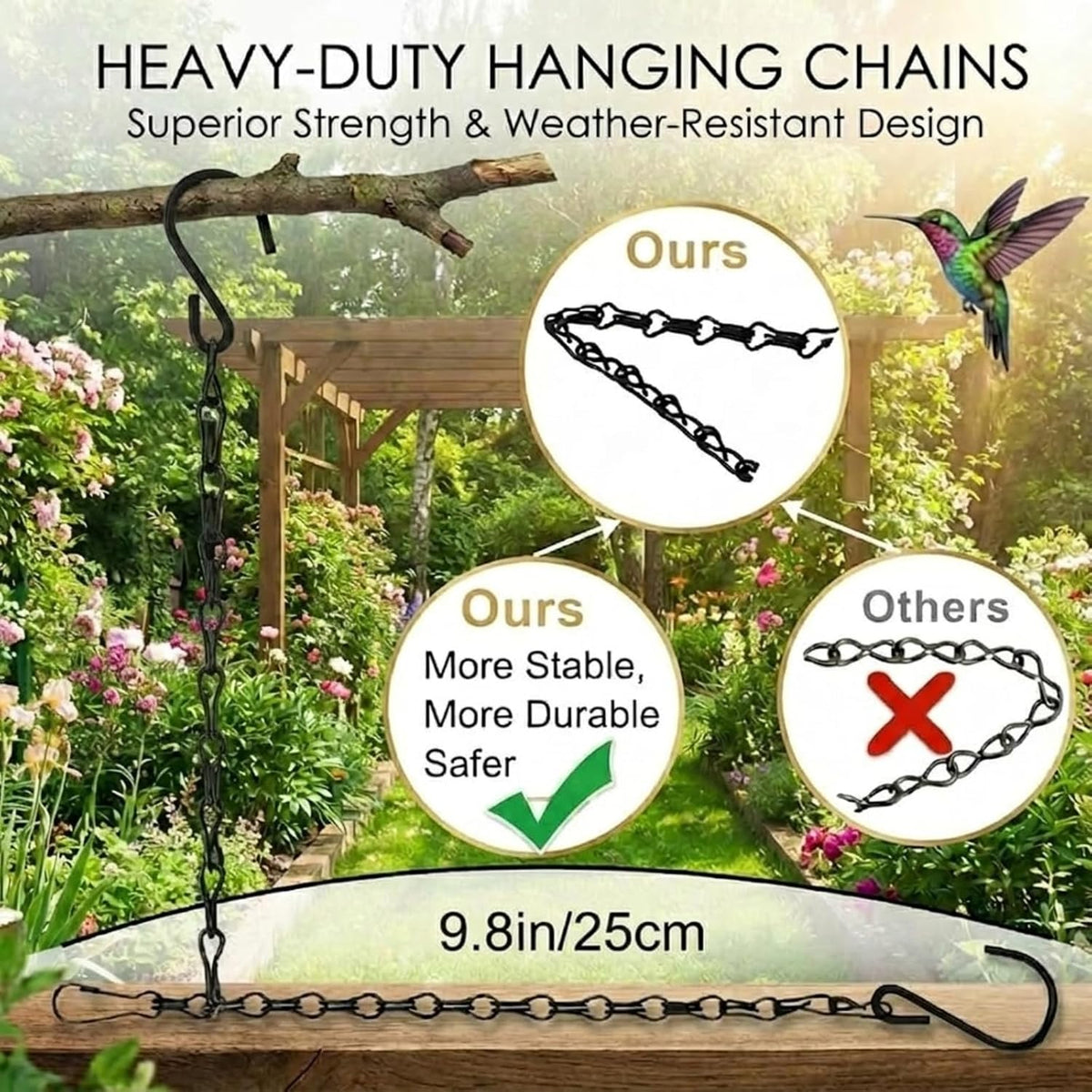 Hummingbird Swing & Perch for Outdoor - 2 PCS - image 4