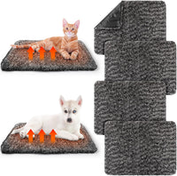 Drydiet 6 Pack Self Warming Pet Cat Dogs Pad 18 x 24 Inch Grey – Essentials for Cats - 19 x 28 Inch / Grey