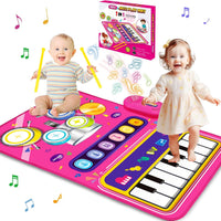 Toys for 1 Year Old Girl Gifts: 2 in 1 Baby Piano Mat Toddler Toys