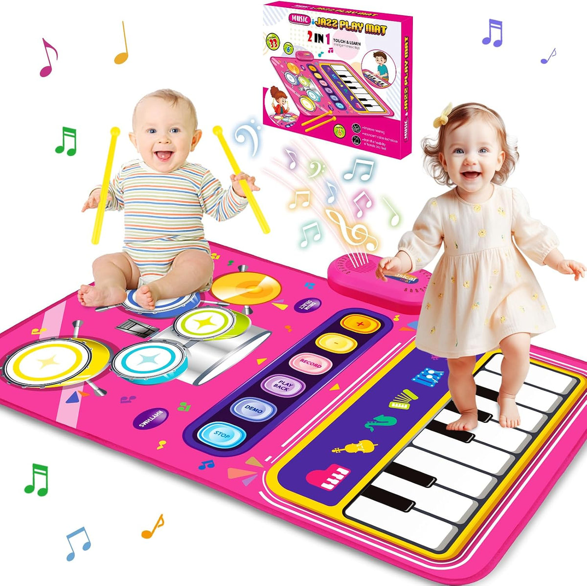 Toys for 1 Year Old Girl Gifts: 2 in 1 Baby Piano Mat Toddler Toys
