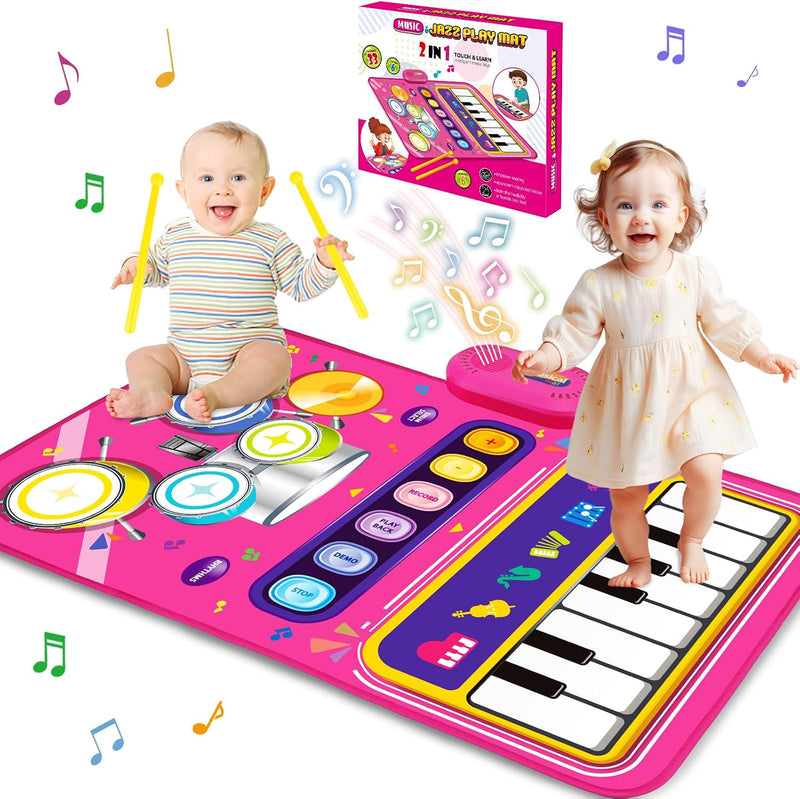 Toys for 1 Year Old Girl Gifts: 2 in 1 Baby Piano Mat Toddler Toys
