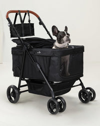 Dog Stroller for Large & Medium Dogs, for 2 Small Dogs – Essentials for Dogs - Classic Black