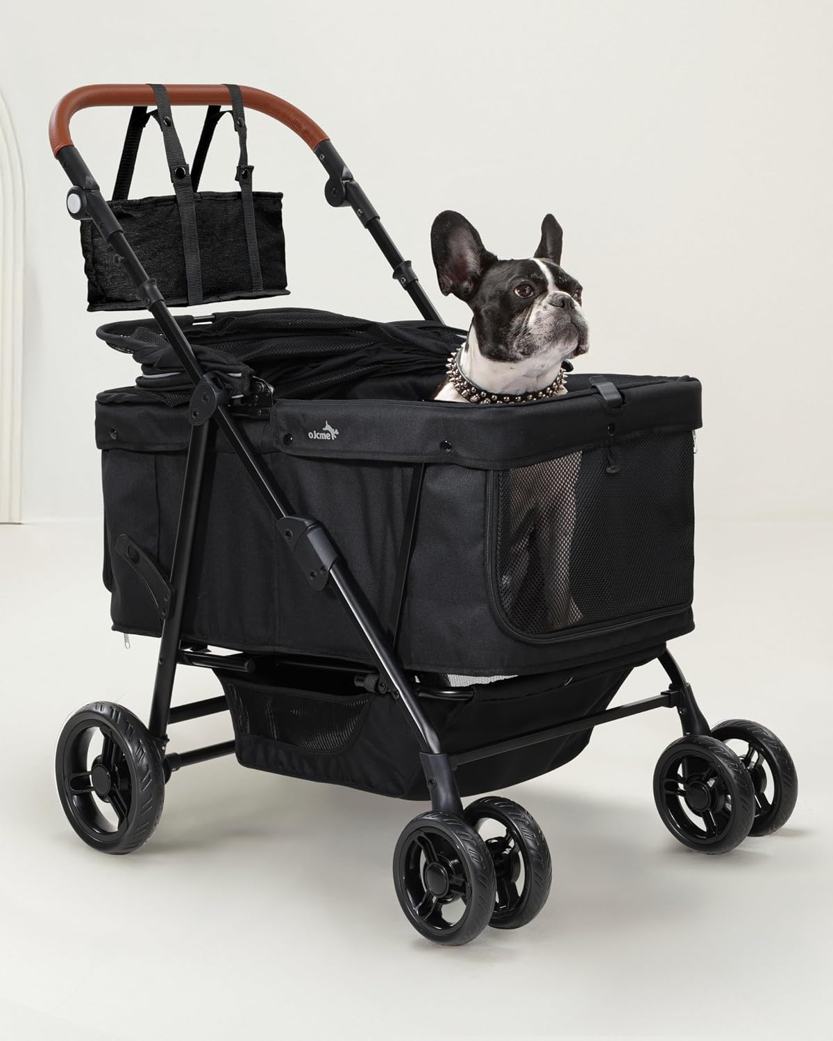 Dog Stroller for Large & Medium Dogs, for 2 Small Dogs – Essentials for Dogs - Classic Black