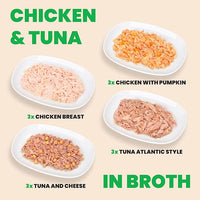 almo nature Wet Cat Food HQS Natural Rotational Diet Chicken & Tuna Selection-Variety Pack, Grain-Free, High-Protein, Highly Digestible, Sensitive Stomach Formula, Additive-Free, 2.47 oz Cans,24-Pack