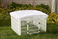 IRIS USA 4-Panel Dog Playpen, Pet Enclosure, Dark Gray – Essentials for Dogs - White / Top Cover - image 3