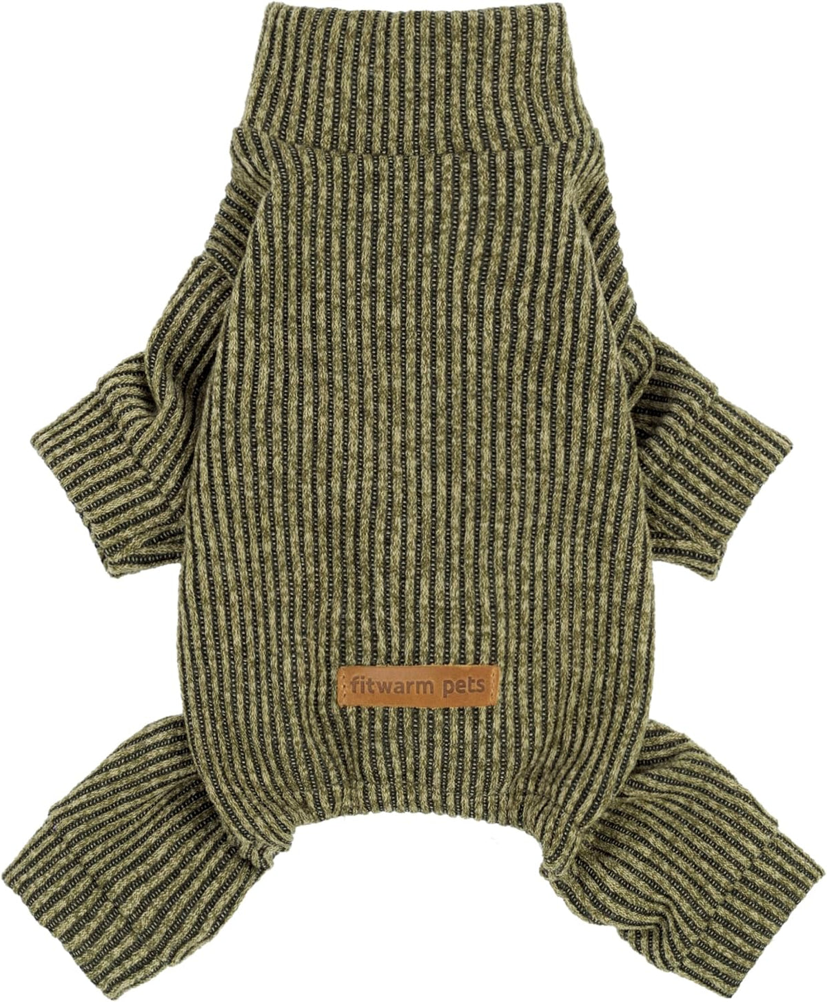 Fitwarm Turtleneck Raglan Dog Pajamas - Large / Olive Green