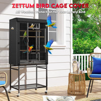 Bird Cage Cover - 600D Bird Cage Covers for Night Heavy Duty & Waterproof, Fade-Resistant Pet Bird - 38 x 24 x 48 Inch - image 4