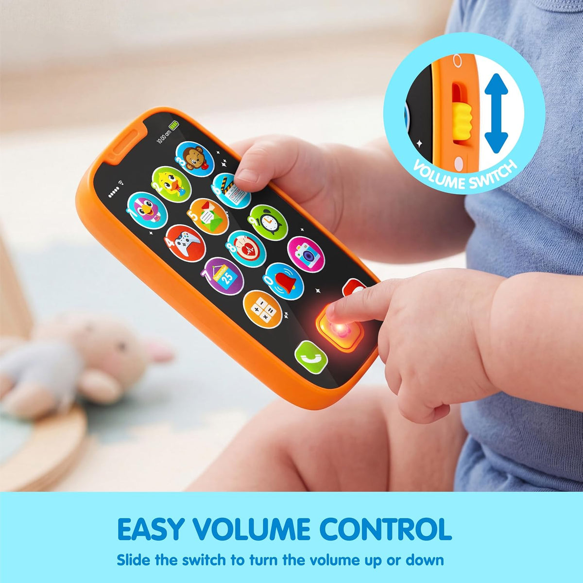 JOYIN Kids Learning Phone and Remote Toy - Blue Phone and Remote Toy with Bird - image 3