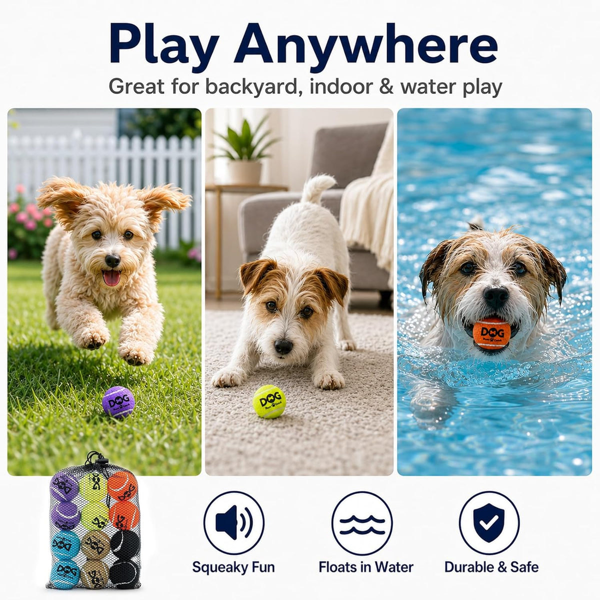 INSUM Tennis Balls for Dogs - Small / Interactive (Squeaker) - image 4