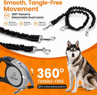 Dual Retractable Dog Leash, Detachable for Single Use - 16 FT - image 3