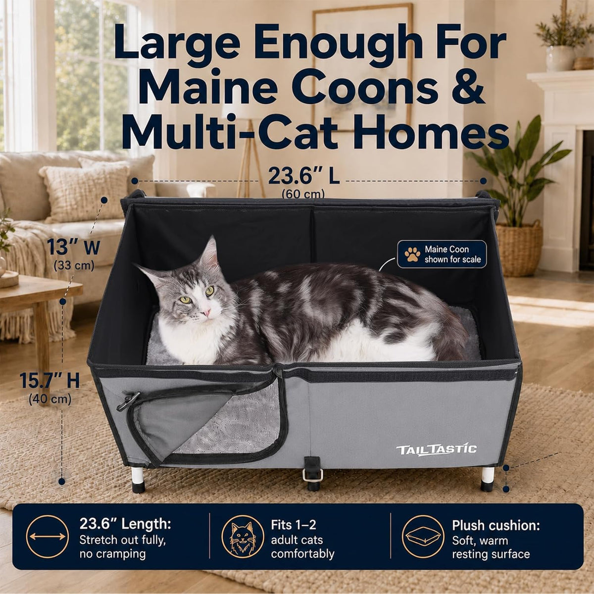 Outdoor Cat House Elevated - gray - image 3