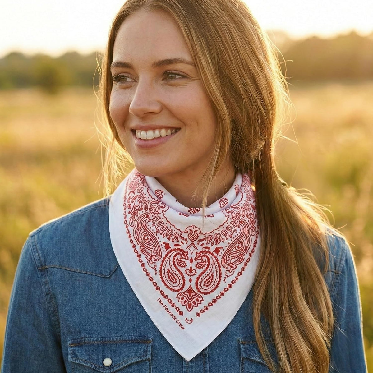 Premium Soft Cotton Bandanas Pack for Men and Women Paisley 22 x 22 - Pack of 4 White Red - image 4