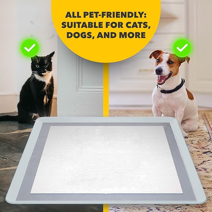 TidyFriend Dog Pee Pad Holder Tray Fits for 24” x 24” Wee Wee Pee Pads - Stable Grip, Raised Edges, Quick-Wipe Silicone Surface Dog Potty Tray Holder for Indoor Flooring Protection (Grey)