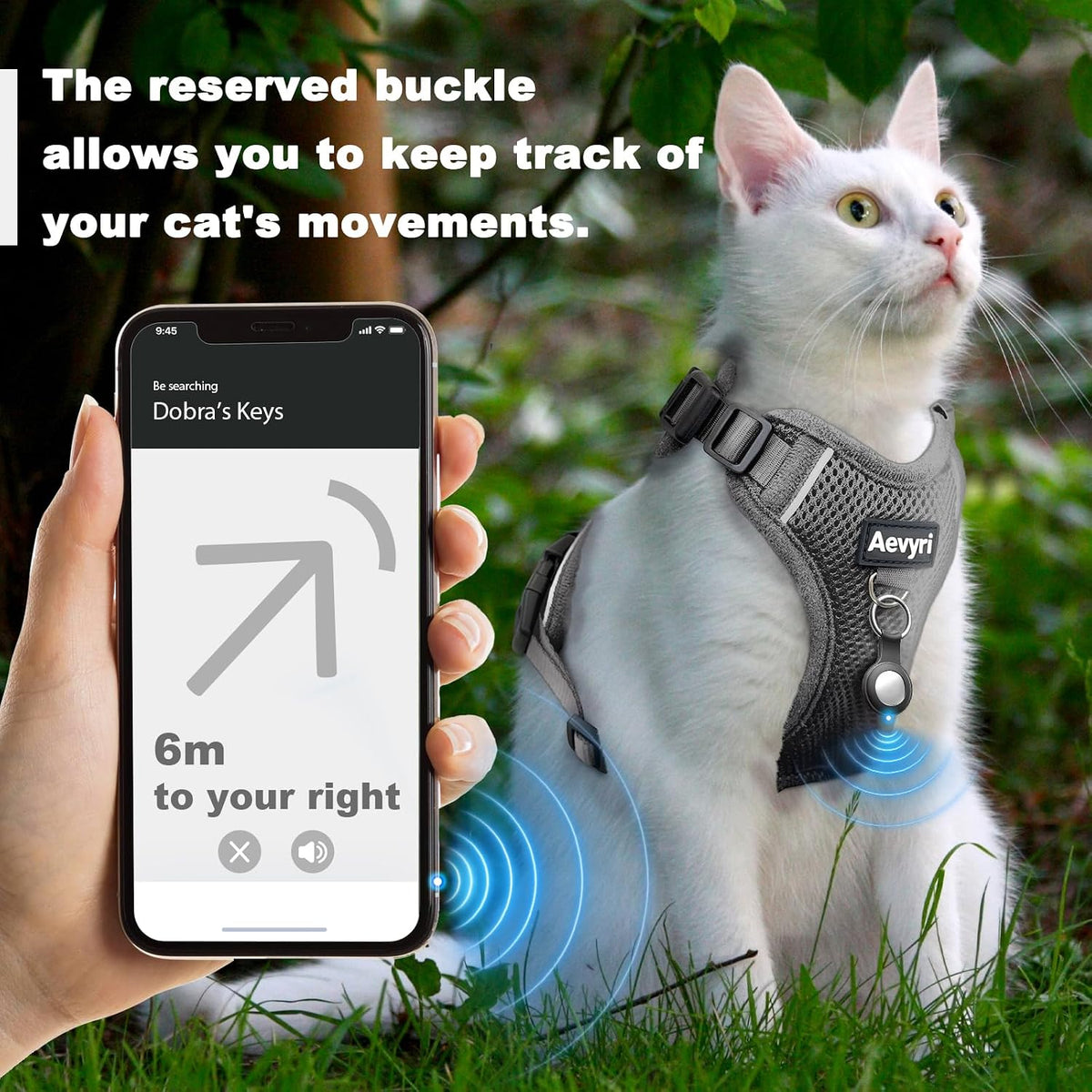Cat Harness, Cat Harness and Leash for Walking - Light Grey / M(7-12lb) - image 4