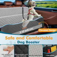 Dog Car Seat for Medium Dogs Up to 60 lb, Thick Cushion - Black & Gray / XXL - image 3