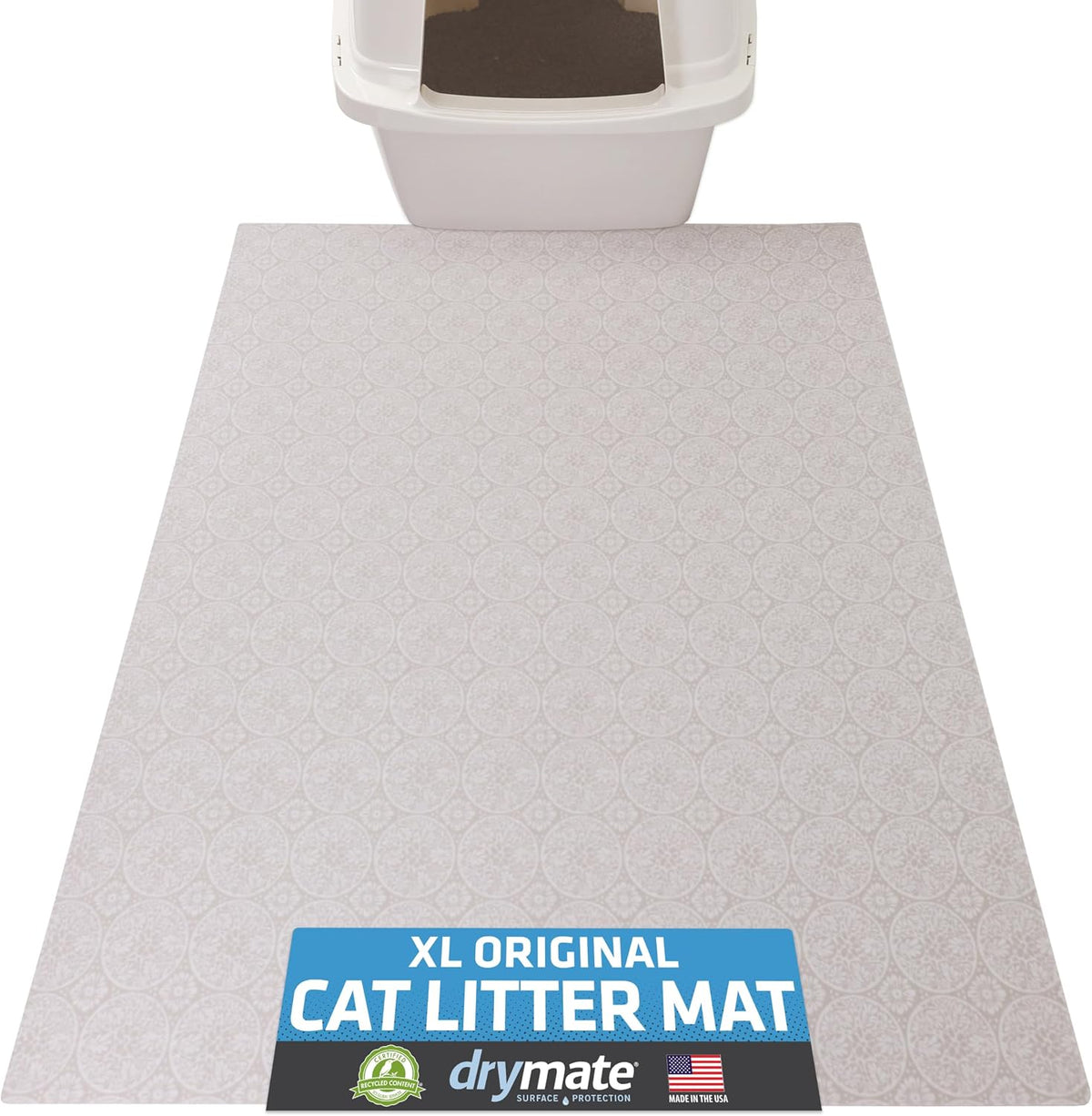 Drymate Cat Litter Box Mat, Litter Trapping Mat - Beige / 29x36 Inch (Pack of 1)