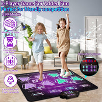 Joyvalley Kids Dance Mat Toys - 2player-Purple - image 2