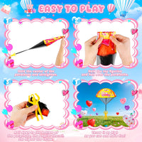 CPSYUB 6 Christmas mini parachute toys with bell keyring accessories - view 9