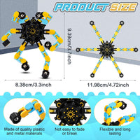 Jerify 40 pack transformable chain robot fidget spinner toys in five bright colors - view 30