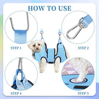 PatiencET Dog Grooming Hammock Kit – Essentials for Dogs - Cerulean / S (17 LB Max) - image 4