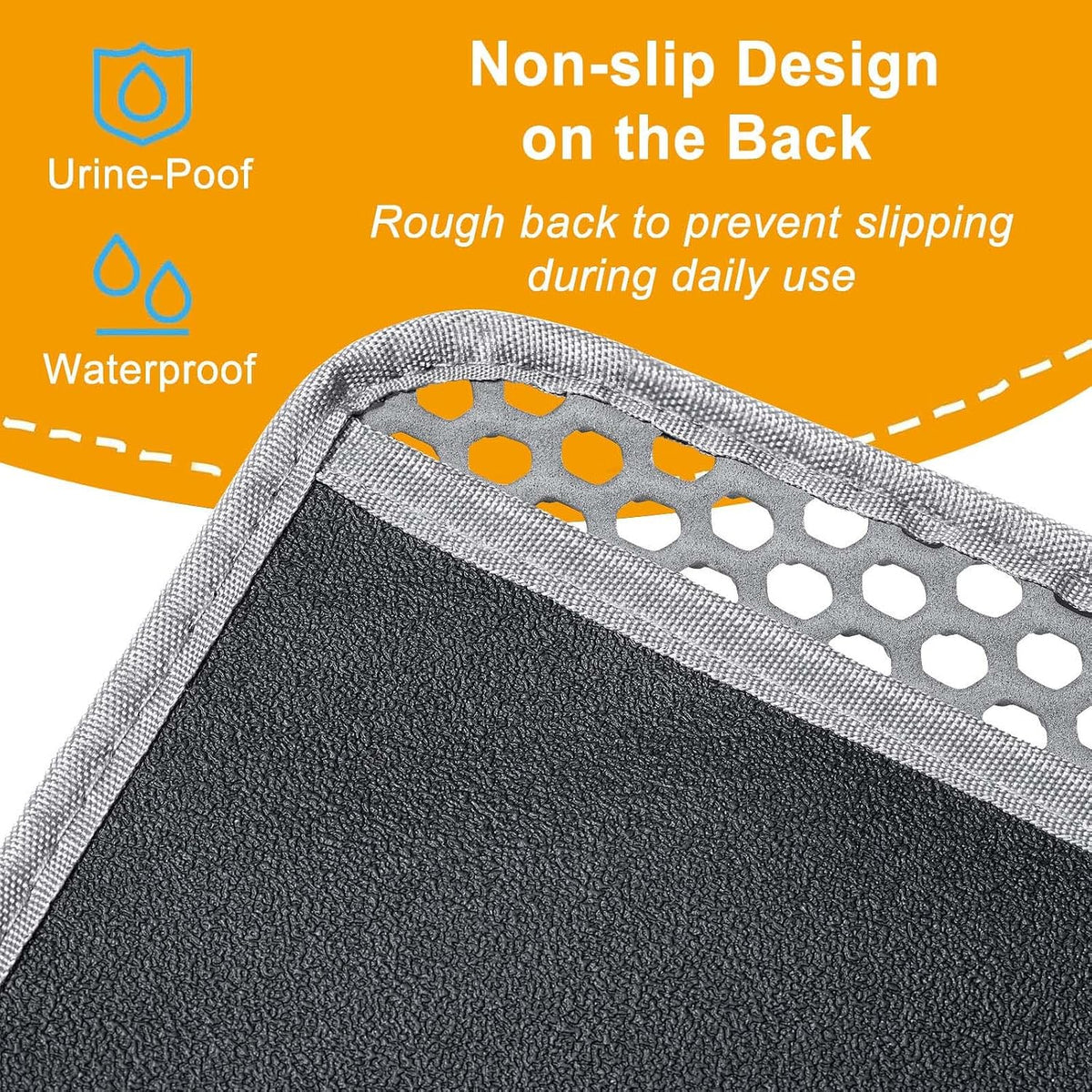 Cat Litter Mats-Extra Large 47''x36'' Litter Trapping Mat for Cat-XXL - Gray-M 32x22 inch - image 3