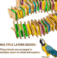 MYFAMIREA Parrot Toys for Medium Birds - Colourful - image 3