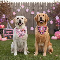 Halloween Dog Bandanas, L - Large / Pink Halloween - image 3