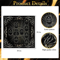 Knana white velvet tarot cloth with Celtic cross and moon design - view 3