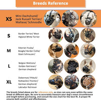 BARKLESS Dog Muzzle, Basket Muzzle for Biting, Chewing and Scavenging, Humane Cage Mouth Cover, Perfect for Grooming and Training Small, Medium, Large Aggressive Reactive Dogs (XS, Black)