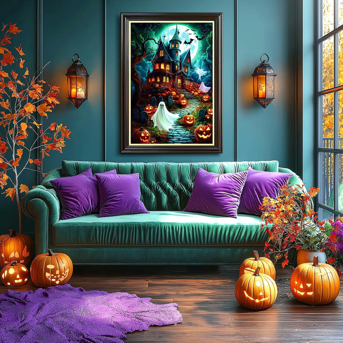 Blueforest Puzzles for Adults 500 Pieces - Halloween Haunted House / 27.5" x 19.7" - image 4