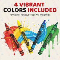 Lucky Art Crayonology bulk crayons, 20 individually wrapped 4-packs of red, yellow, blue and green - view 14