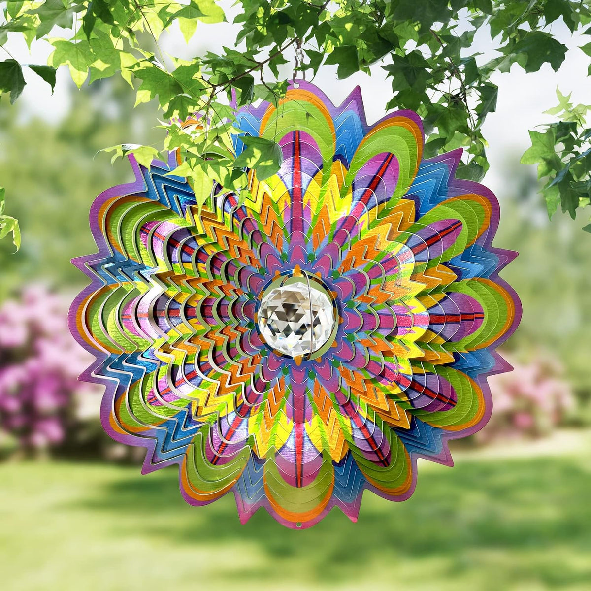 FONMY Wind Spinner Mandala Starry Sky 12 inch 3D Stainless Steel - 12inch / Mgb05 - image 4