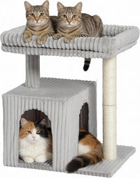 22.8" Cat Tree for Large Cat - Light Gray