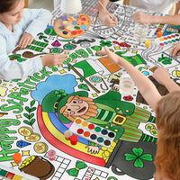 Halloween Activity Poster, Halloween Tablecloth for Kids - St. Patrick's Day - image 4