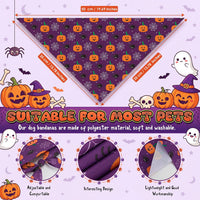 50 Pcs Halloween Dog Bandanas Bulk - 19.7 x 13.8 x 13.8 Inch / Halloween / 100 - image 3