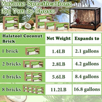 Halatool 2Pack Leopard Gecko Substrate Natural Coconut Fiber Substrate for Reptiles Premium Coco Husk Terrarium Bedding for Tortoise Habitat Snake Lizard Hermit Crab Tarantula Enclosure Worm Bin Frog